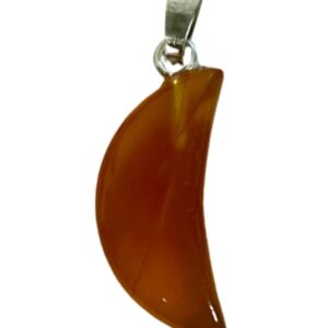 Carneool edelsteen maanhanger 20 mm