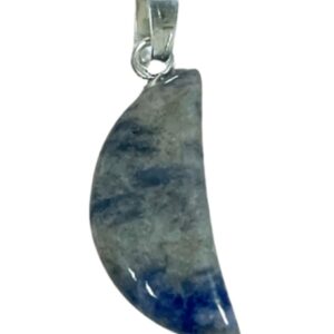 Sodaliet edelsteen maanhanger 20 mm
