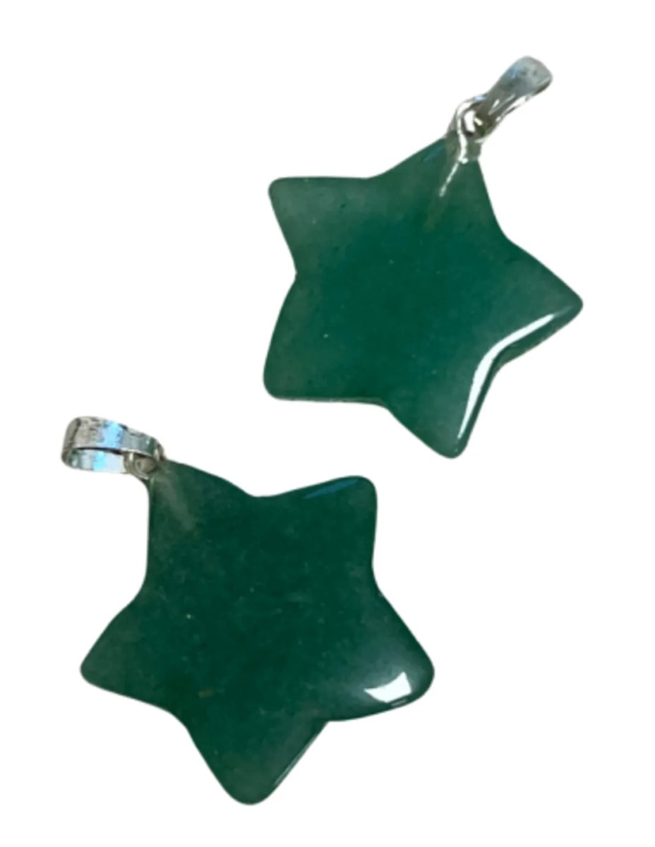 Aventurijn groen edelsteen sterhanger 20 mm - Afbeelding 3