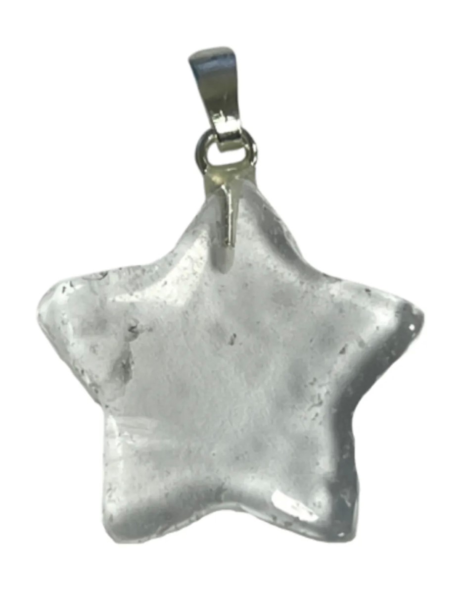 Bergkristal edelsteen sterhanger 20 mm