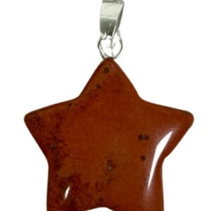 Jaspis rood edelsteen sterhanger 20 mm