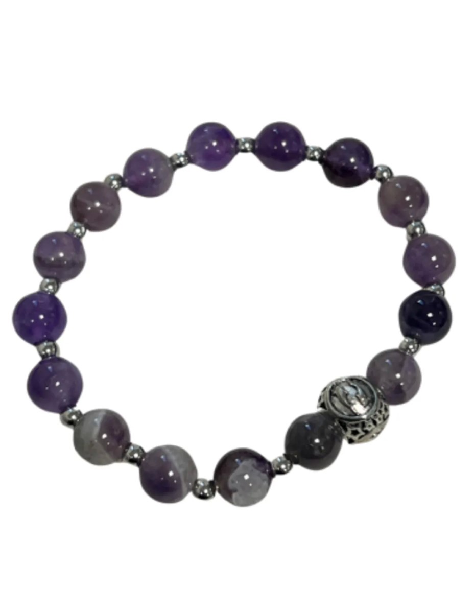 Amethist sterrenbeeld armband - Vissen