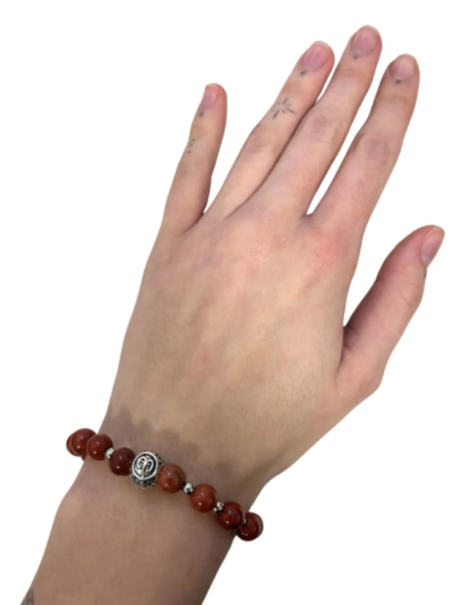 Jaspis rood sterrenbeeld armband - Ram - Afbeelding 3