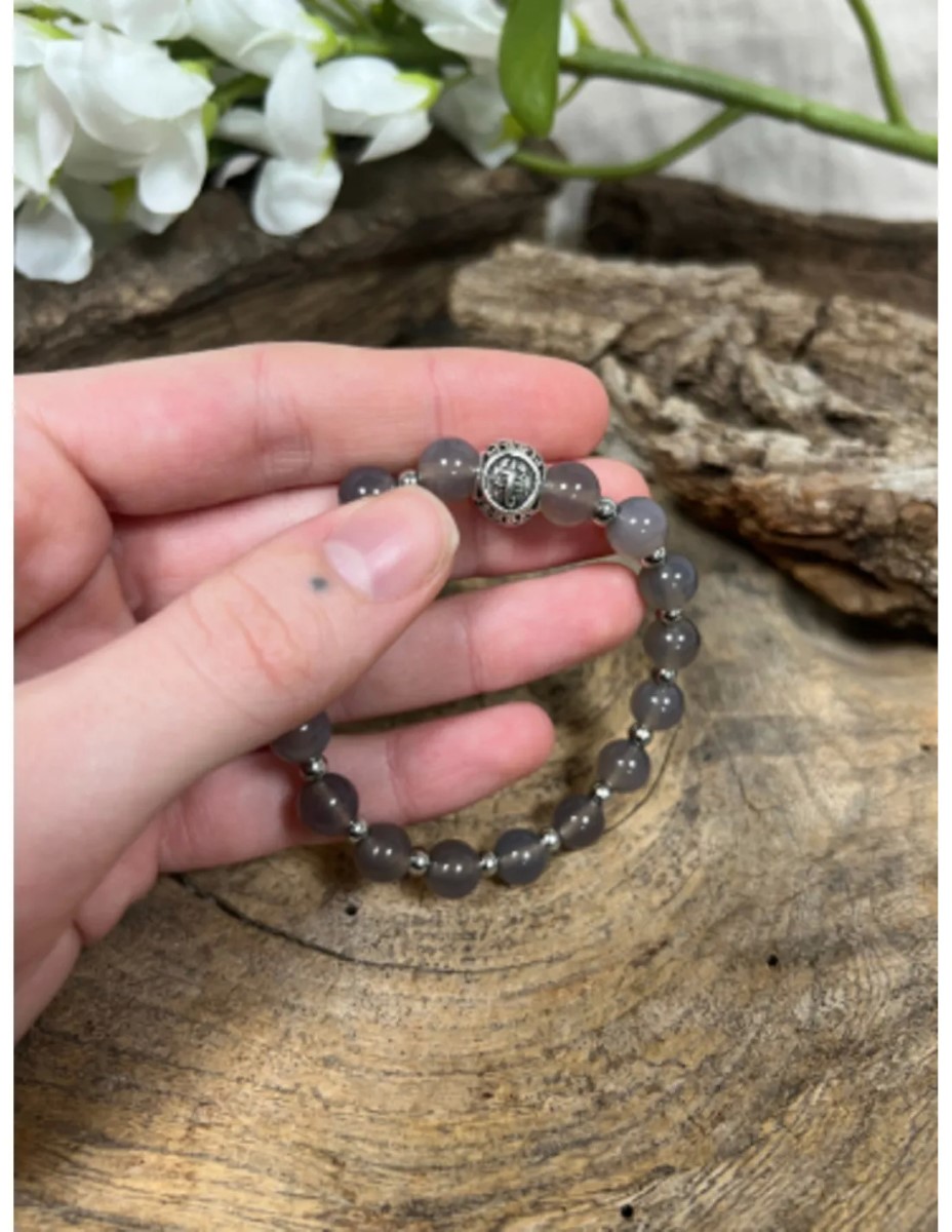 Agaat grijs sterrenbeeld armband - Schorpioen - Afbeelding 2