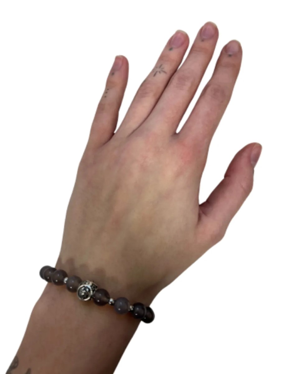 Agaat grijs sterrenbeeld armband - Schorpioen - Afbeelding 3