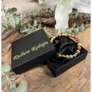 Mannen & uni armband Jaspis landschap - 19cm - Rijnstate Vriendenfonds