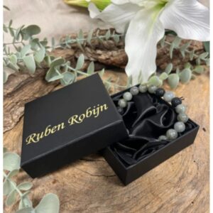 Powerbead mannen & uni armband Labradoriet - 21cm - Rijnstate Vriendenfonds