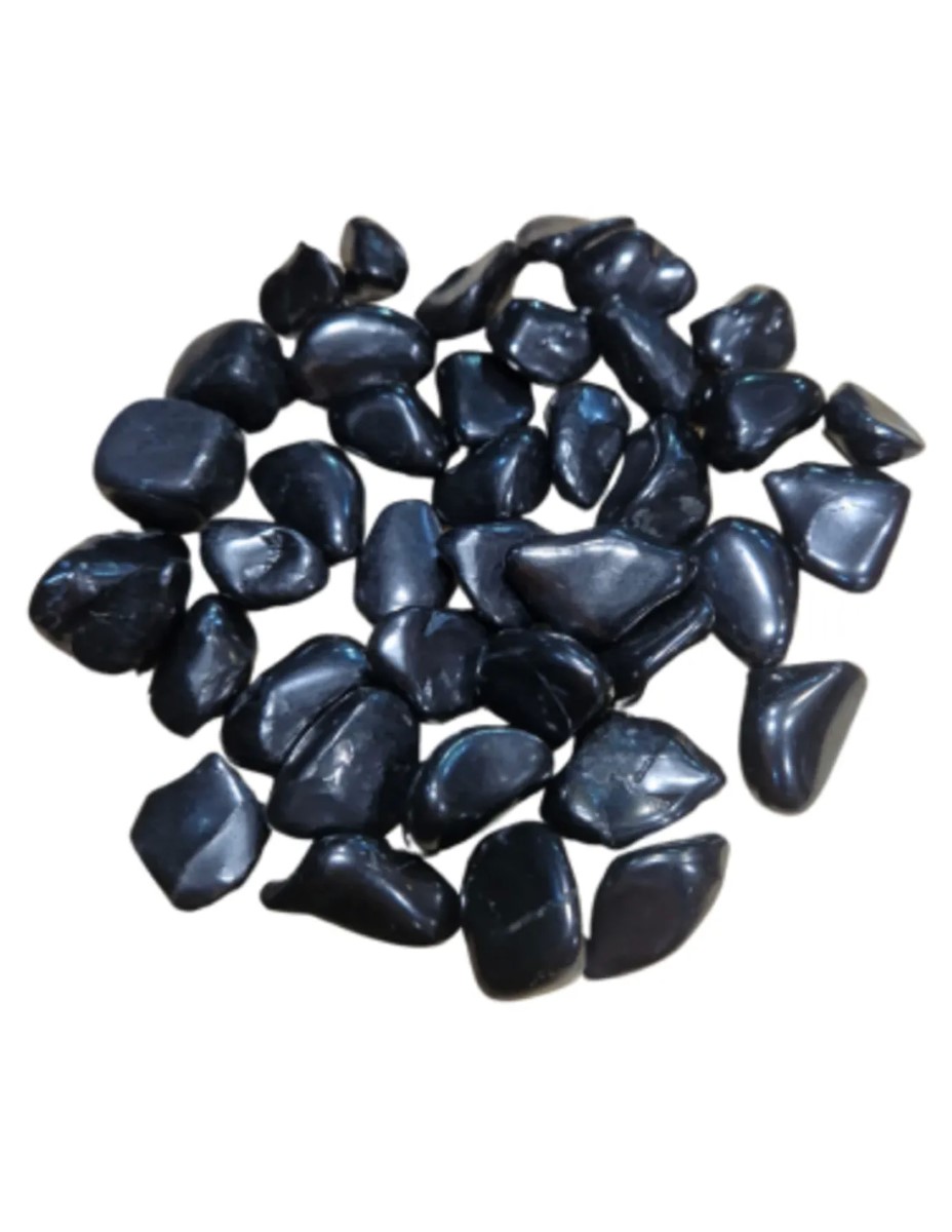 Shungit trommelstenen 250 gr. (mt3)