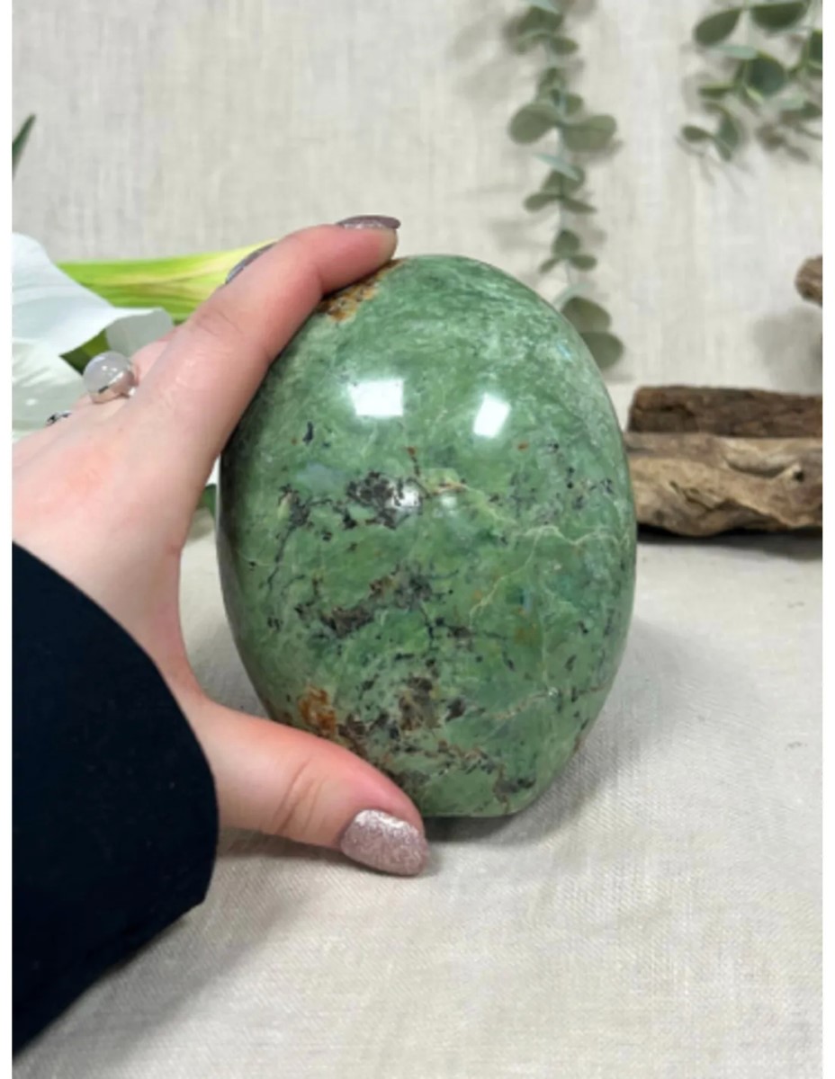 Chrysopraas sculptuur nr.09 - Afbeelding 2