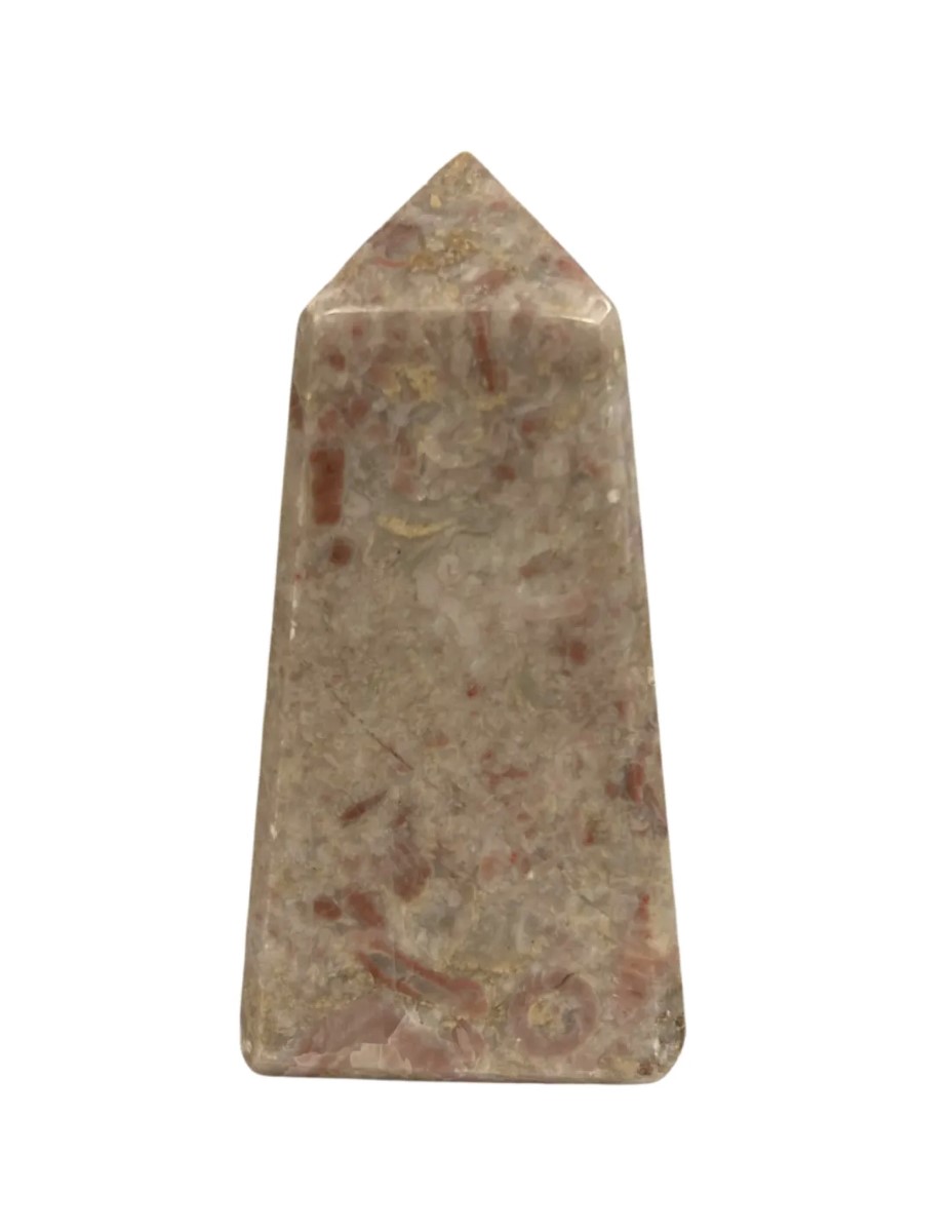 Calciet strawberry edelsteen obelisk nr.01 - Afbeelding 5