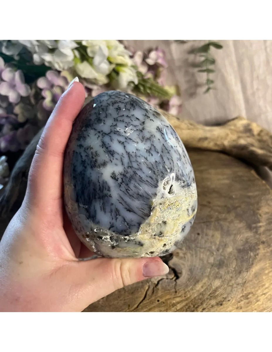 Opaal Dendriet edelsteen sculptuur nr.06 - Afbeelding 2