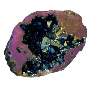 Bergkristal geode regenboogkleur (synth) 2,5 - 5 cm