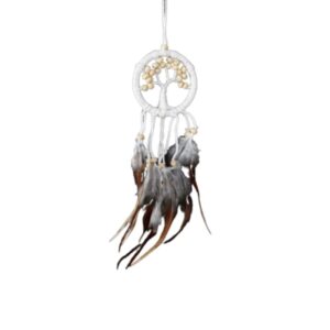Dromenvanger - Tree of life beige kralen 7cm - Dreamcatcher