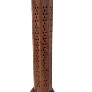 Staande wierook brander hout achthoekig