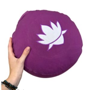 YogaStyles Meditatiekussen Symbolic - Paars met lotusbloem