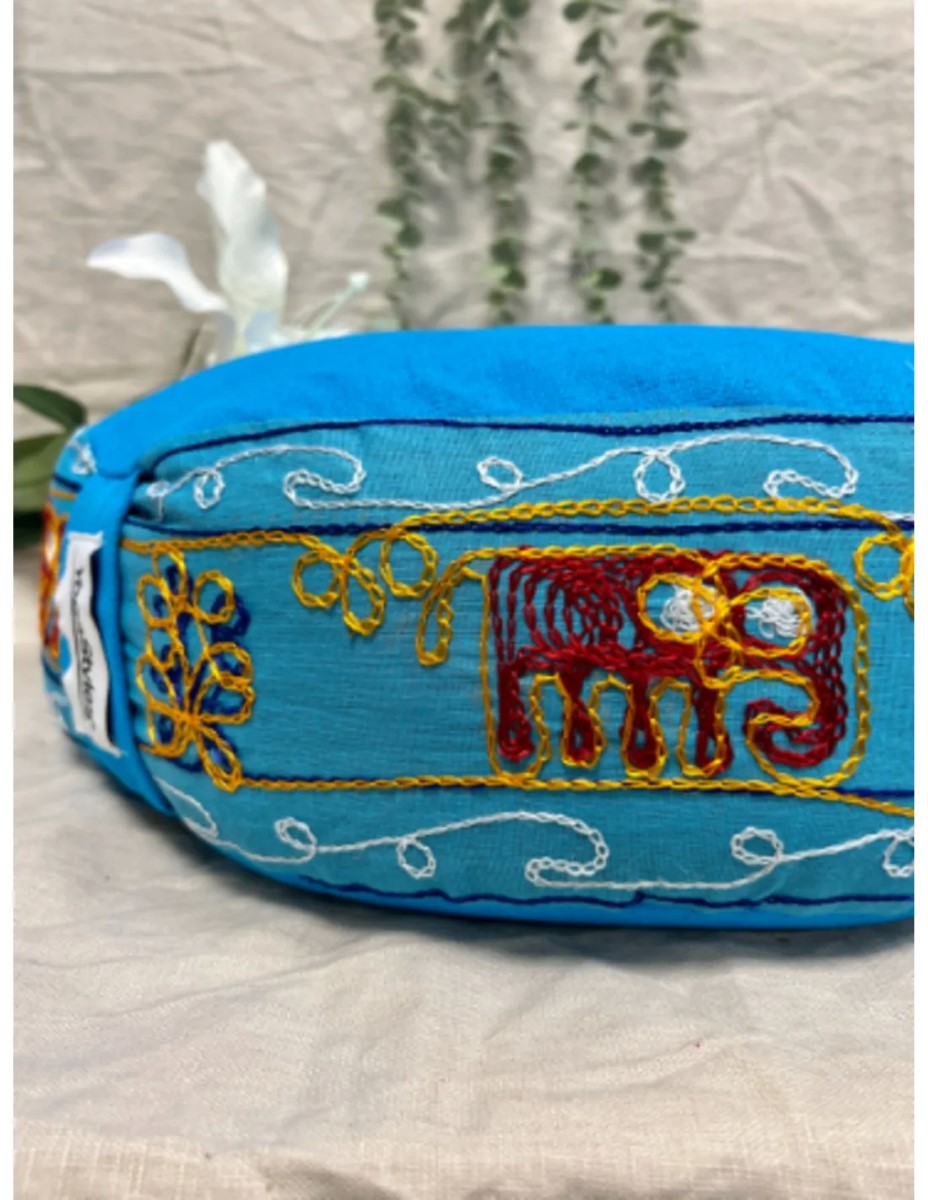 YogaStyles Meditatiekussen - olifant - turquoise - gevuld met boekweit - Afbeelding 2