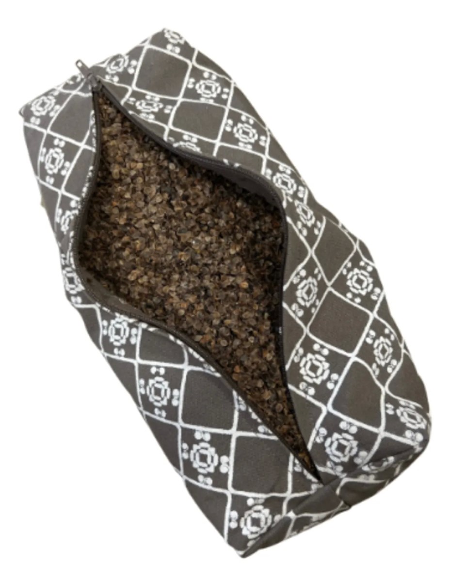 YogaStyles meditatiekussen - mini bolster design xs - grijs - bolletjes - Afbeelding 3
