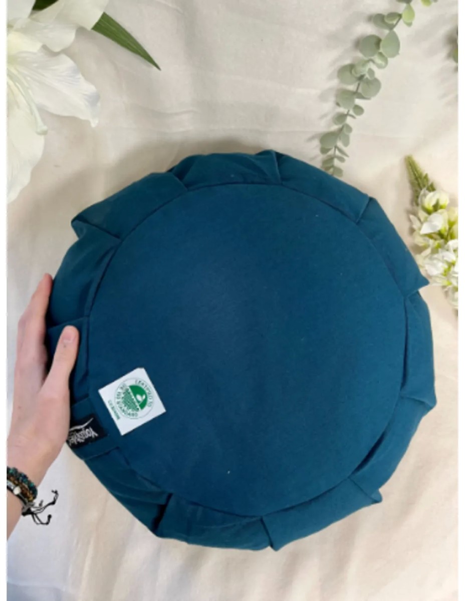 YogaStyles Meditatiekussen Organic Zafu Petrol - Afbeelding 2