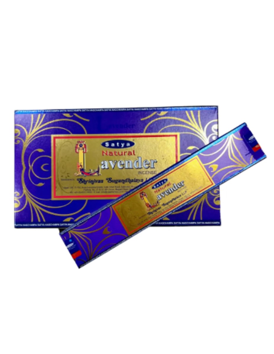 Natural Lavender wierook 15 grams Satya - doos van 12 st.