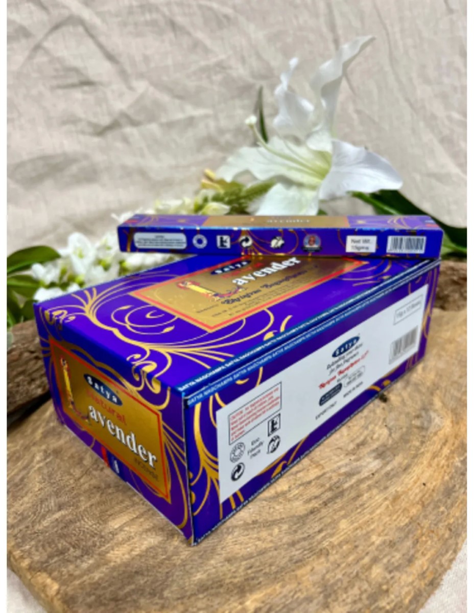 Natural Lavender wierook 15 grams Satya - doos van 12 st. - Afbeelding 2